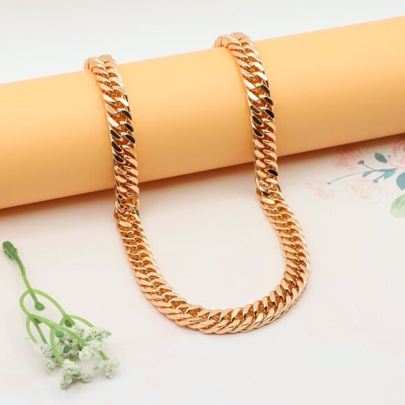 Bold Rose Gold Chunky Chain Necklace for Statement Styling, XPNL0283 - Picture 1 of 12